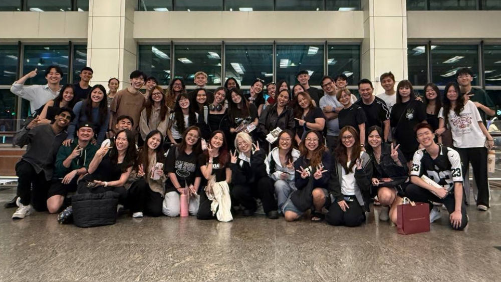 Bianca (second row, seventh from right) with SMU Eurhythmix dancers, alumni, friends and family at their send-off for the Dance Supremacy Japan 2025 competition.