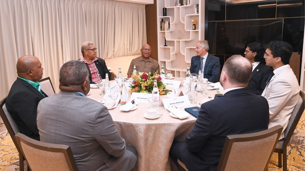Roundtable with the Rt Hon Tony Blair and Prime Minister Rabuka of Fiji