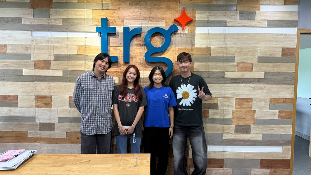 Through his internship at TRG International, Zheng Feng (1st from right) gained insights into Vietnamâs technology, consulting, and enterprise solutions landscape.  