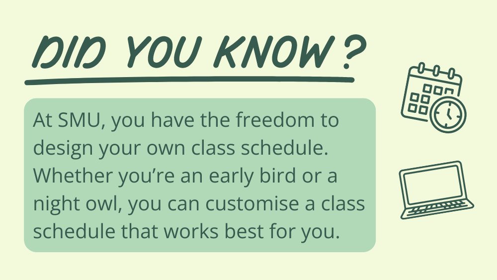 Did You Know graphic on class schedule