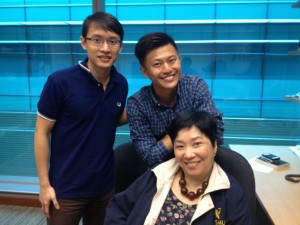 Sitting down for the interview were: (from left) Lim Bing Li, Pornsak, Associate Professor Dr. Margaret Chan