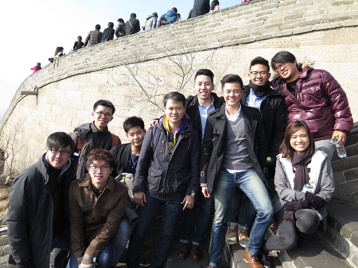 group photo at the Great Wall