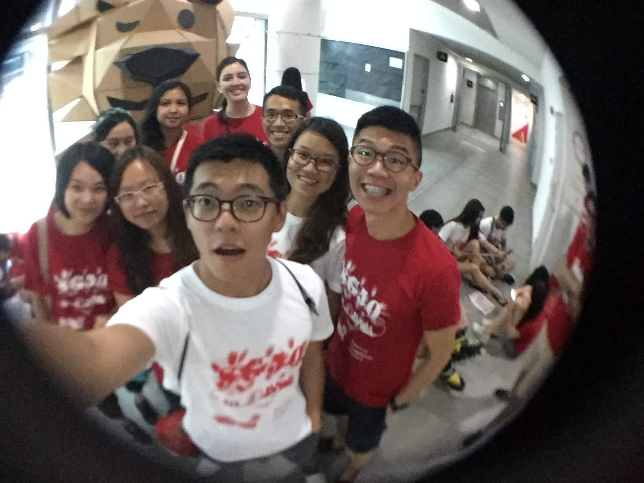 SMU SIS student Sean Koh with his team