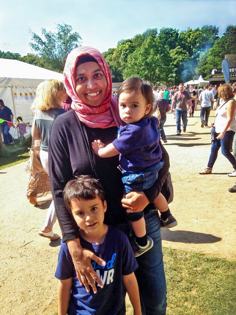 Shereen with her children
