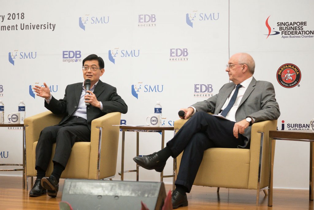 Finance Minister Heng Swee Keat and Prof Arnoud De Meyer