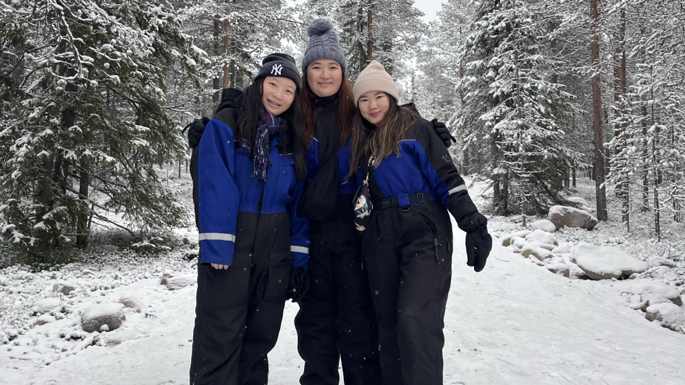Leigh-Anne (right) exploring the wonders of Finland during her recess week whilst on exchange at Maastricht University
